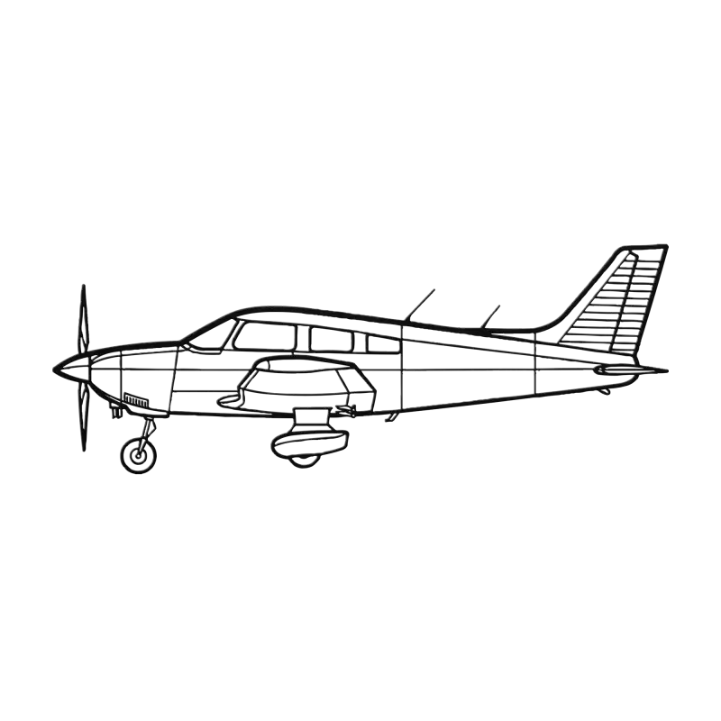 PA 28-181 Die Cut Metal Wall Art - Sign - Pilot gifts - WWII warbird t-shirt