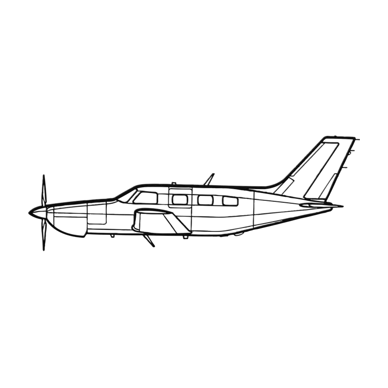 PA 46-350 Die Cut Metal Wall Art - Sign - Pilot gifts - WWII warbird t-shirt