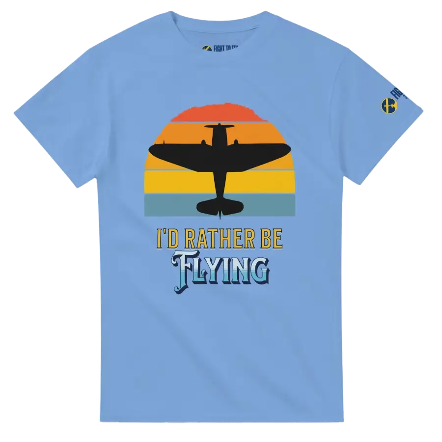 Personalize it! I’d Rather Be Flying Tee - Print Material - Pilot gifts - WWII warbird t-shirt