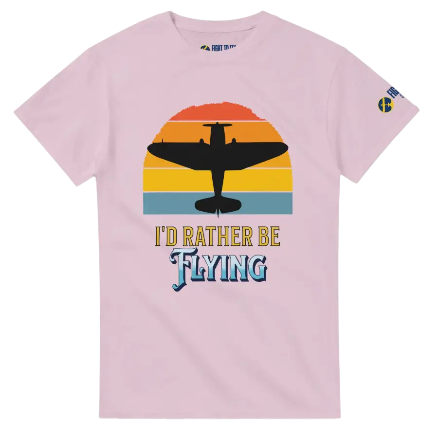 Personalize it! I’d Rather Be Flying Tee - Print Material - Pilot gifts - WWII warbird t-shirt