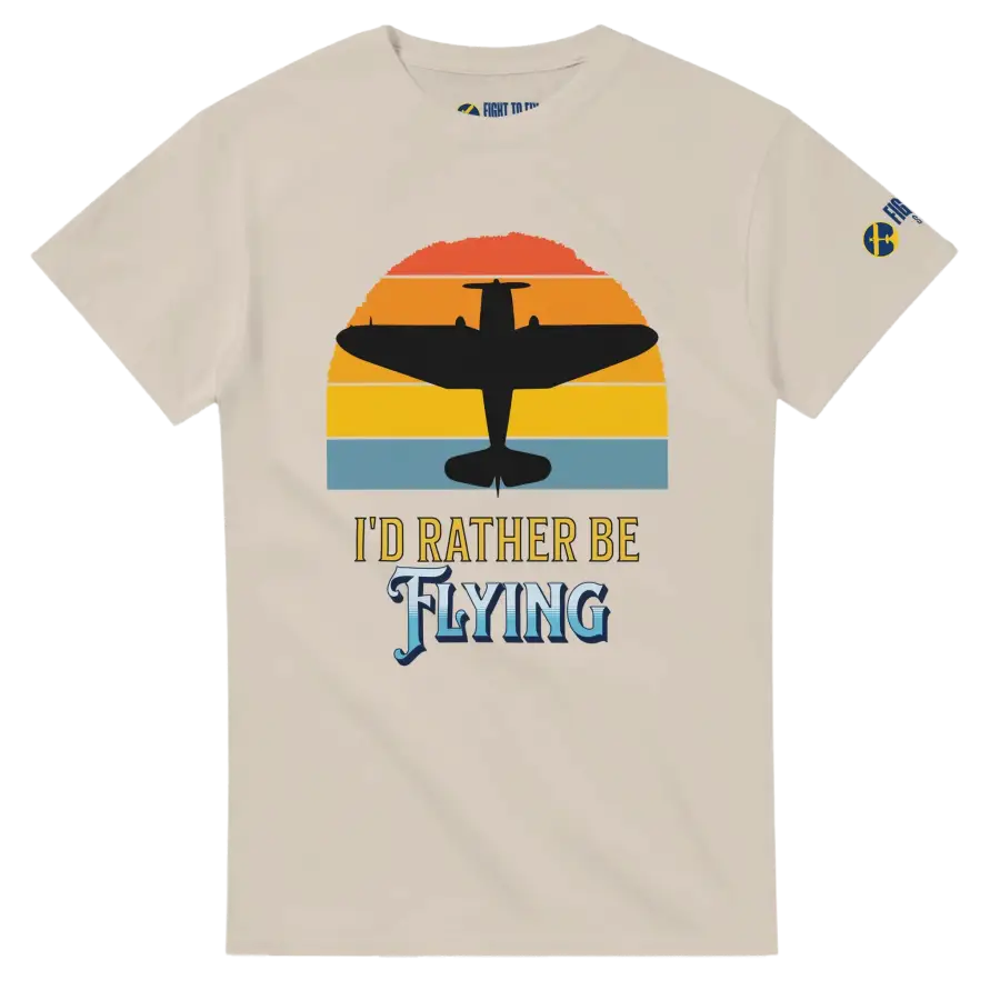 Personalize it! I’d Rather Be Flying Tee - Print Material - Pilot gifts - WWII warbird t-shirt
