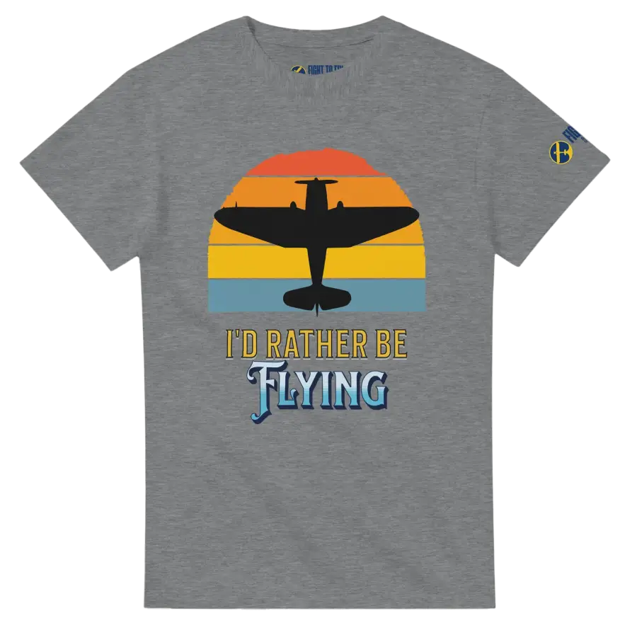 Personalize it! I’d Rather Be Flying Tee - Print Material - Pilot gifts - WWII warbird t-shirt
