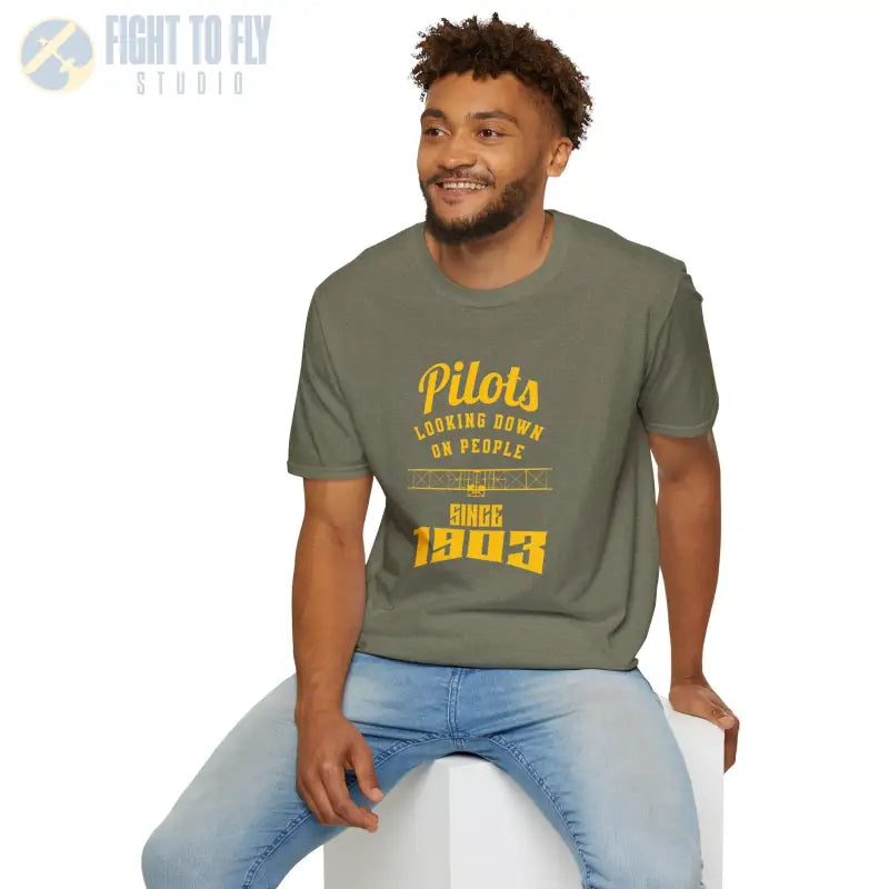 Pilots Looking Down - T-Shirt - Pilot gifts - WWII warbird t-shirt