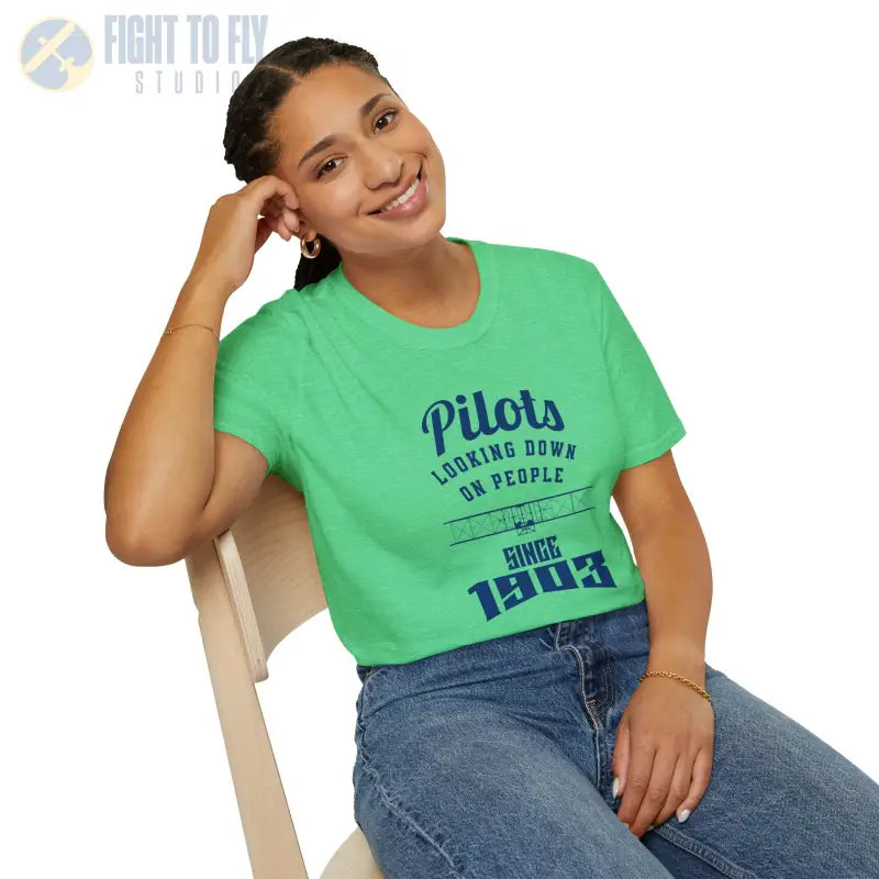 Pilots Looking Down - T-Shirt - Pilot gifts - WWII warbird t-shirt
