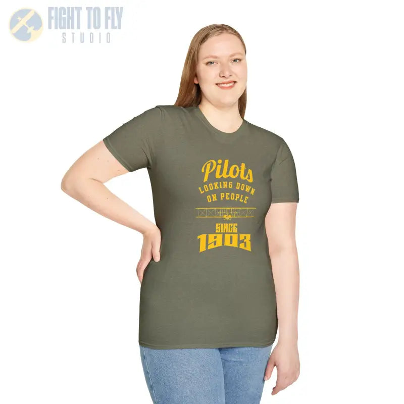 Pilots Looking Down - T-Shirt - Pilot gifts - WWII warbird t-shirt