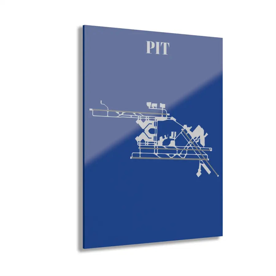 PIT - Pittsburgh International Acrylic Print - Home Decor - Pilot gifts - WWII warbird t-shirt