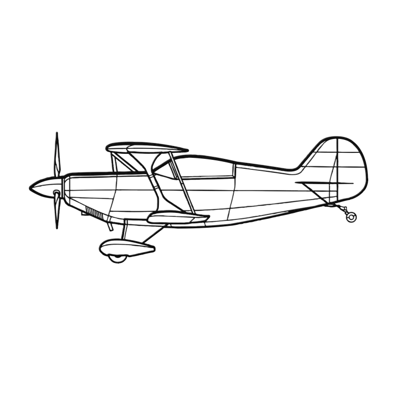 Pitts S-2B Die Cut Metal Wall Art - Sign - Pilot gifts - WWII warbird t-shirt