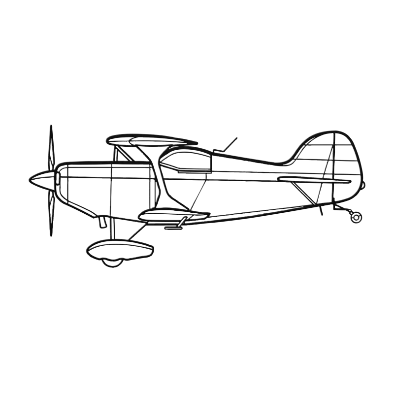 Pitts S1 Die Cut Metal Wall Art - Sign - Pilot gifts - WWII warbird t-shirt