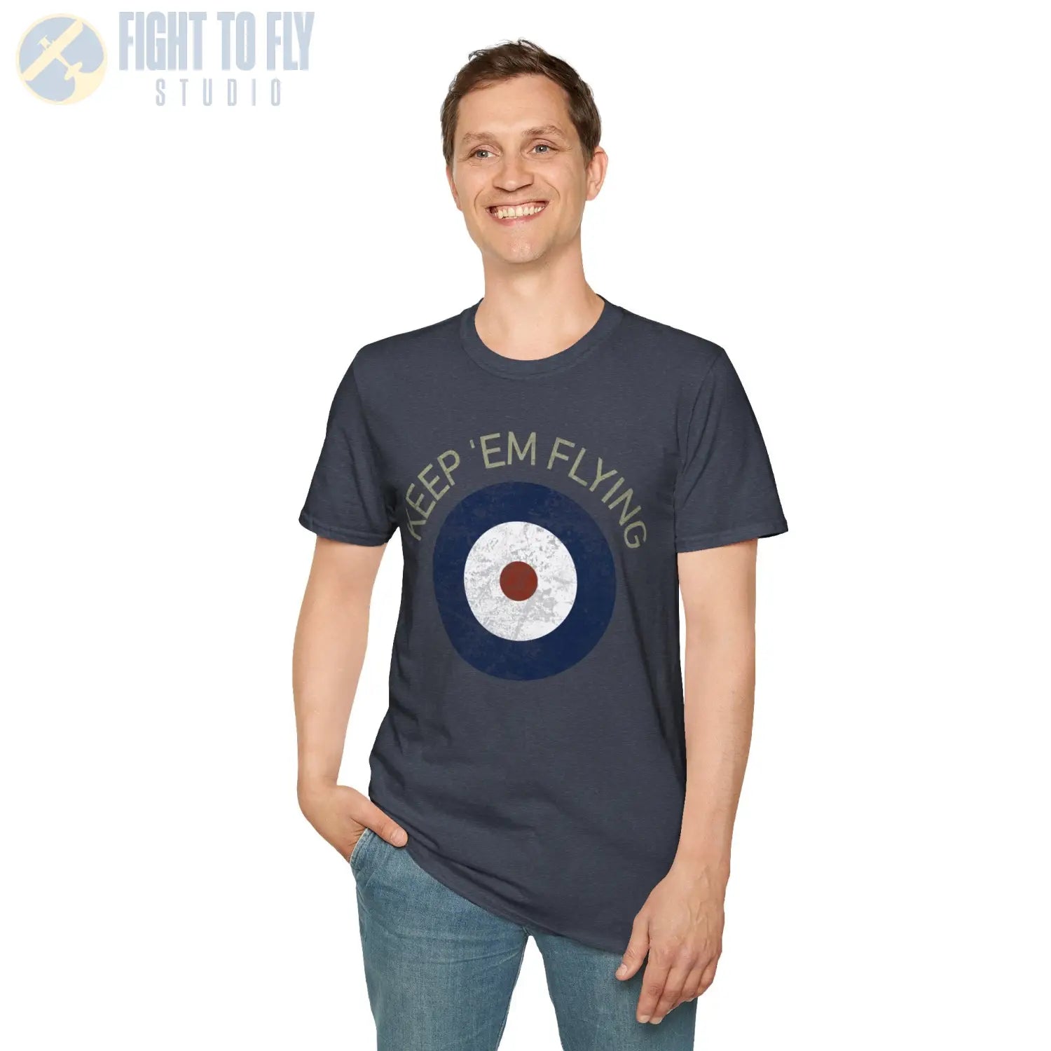 RAF Type A Roundel “Keep ’Em Flying” - T-Shirt - Pilot gifts - WWII warbird t-shirt