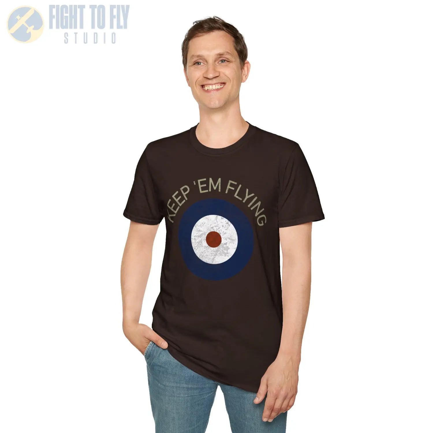 RAF Type A Roundel “Keep ’Em Flying” - T-Shirt - Pilot gifts - WWII warbird t-shirt