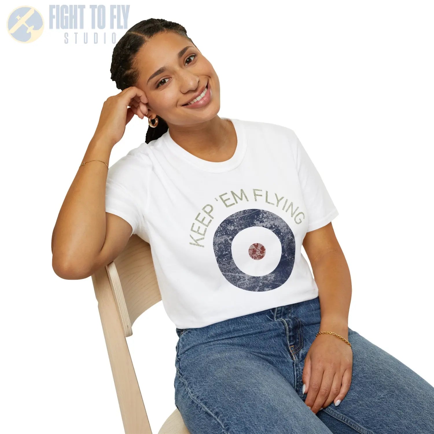 RAF Type A Roundel “Keep ’Em Flying” - T-Shirt - Pilot gifts - WWII warbird t-shirt