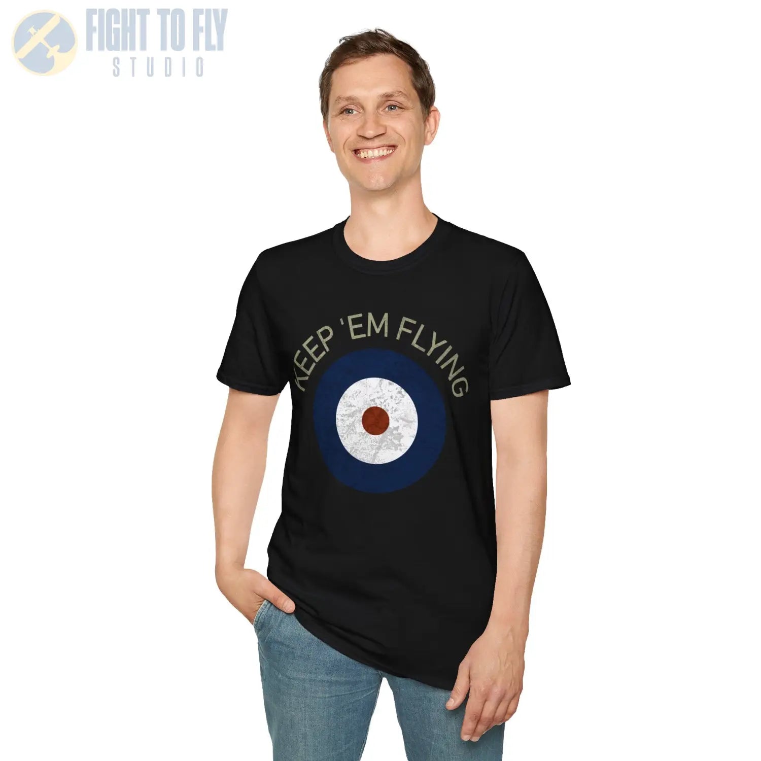 RAF Type A Roundel “Keep ’Em Flying” - T-Shirt - Pilot gifts - WWII warbird t-shirt