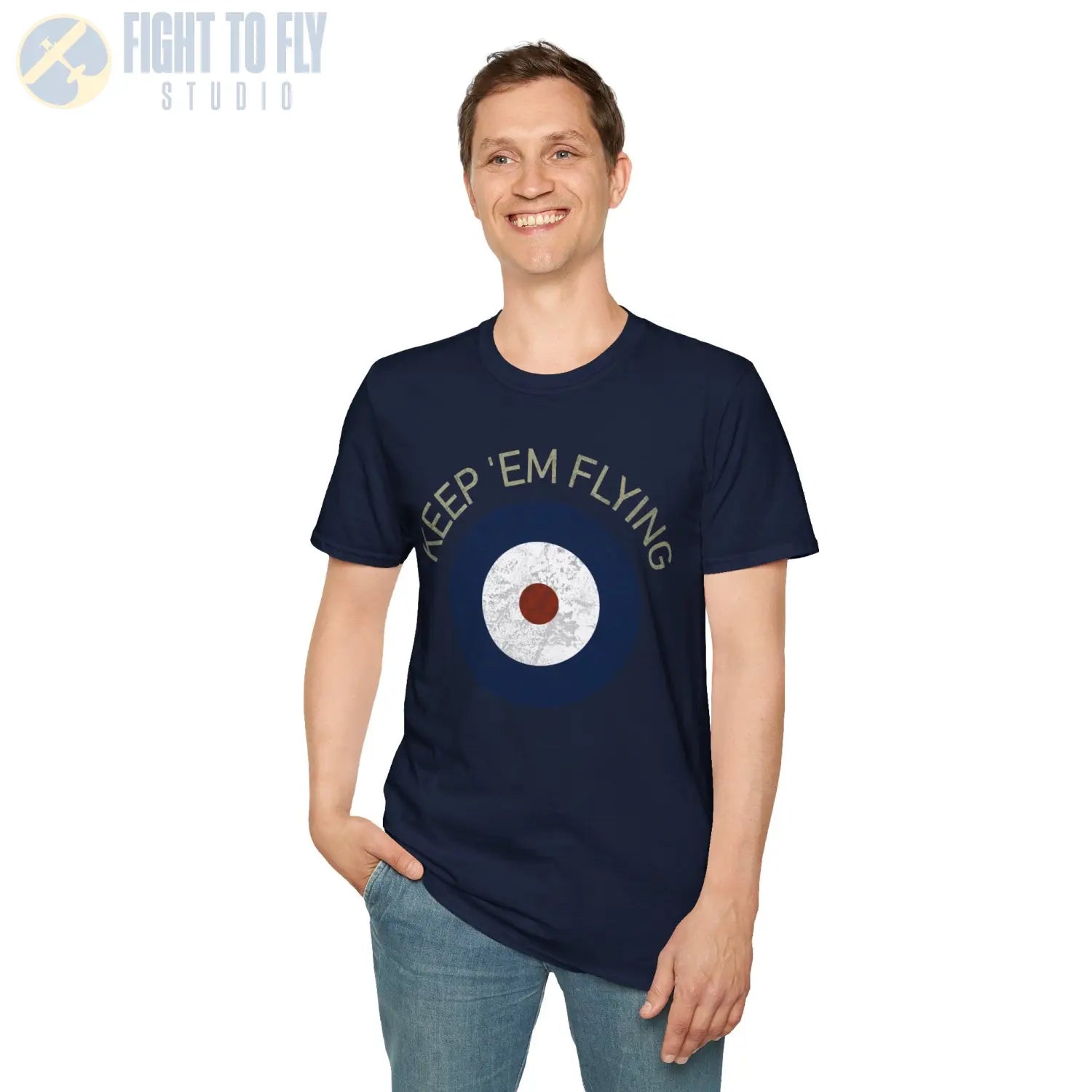 RAF Type A Roundel “Keep ’Em Flying” - T-Shirt - Pilot gifts - WWII warbird t-shirt