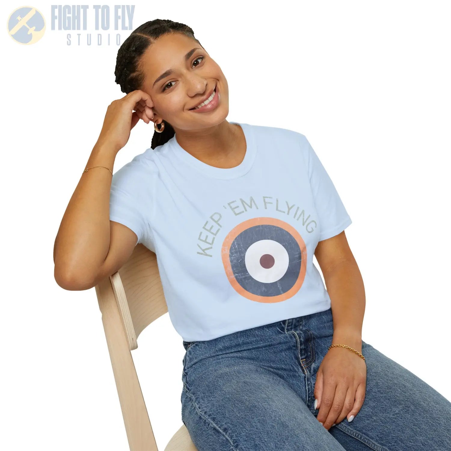 RAF Type A2 Roundel “Keep ’Em Flying” - T-Shirt - Pilot gifts - WWII warbird t-shirt