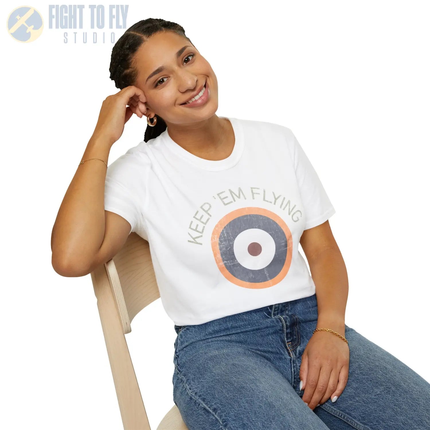 RAF Type A2 Roundel “Keep ’Em Flying” - T-Shirt - Pilot gifts - WWII warbird t-shirt