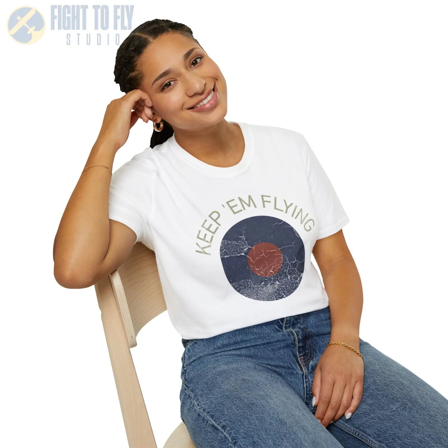 RAF Type B Roundel “Keep ’Em Flying” - T-Shirt - Pilot gifts - WWII warbird t-shirt