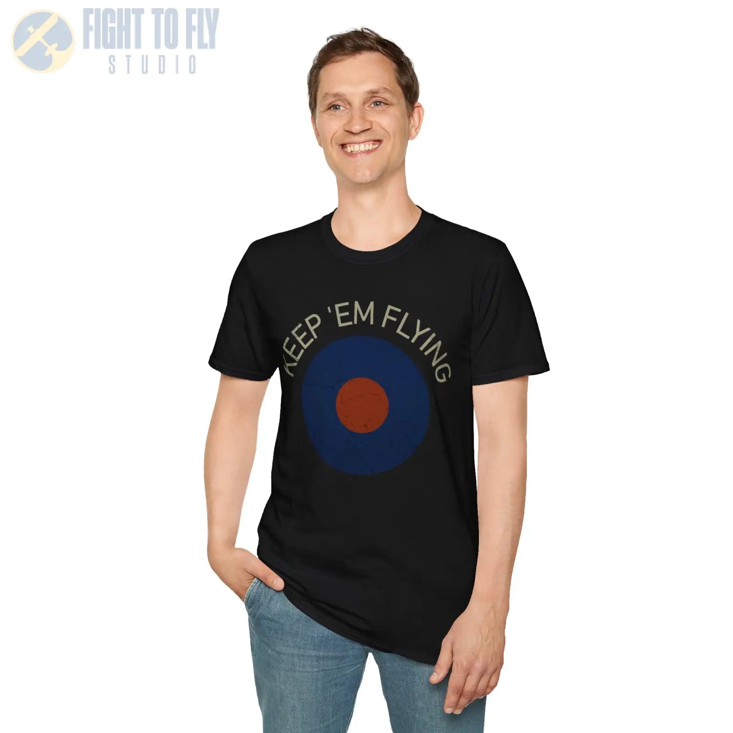 RAF Type B Roundel “Keep ’Em Flying” - T-Shirt - Pilot gifts - WWII warbird t-shirt