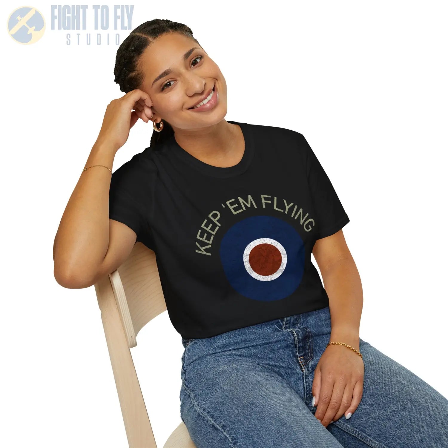 RAF Type C Roundel “Keep ’Em Flying” - T-Shirt - Pilot gifts - WWII warbird t-shirt