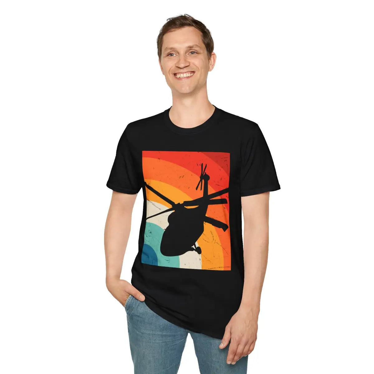 Retro Helicopter Vibes T-Shirt - Pilot gifts - WWII warbird t-shirt