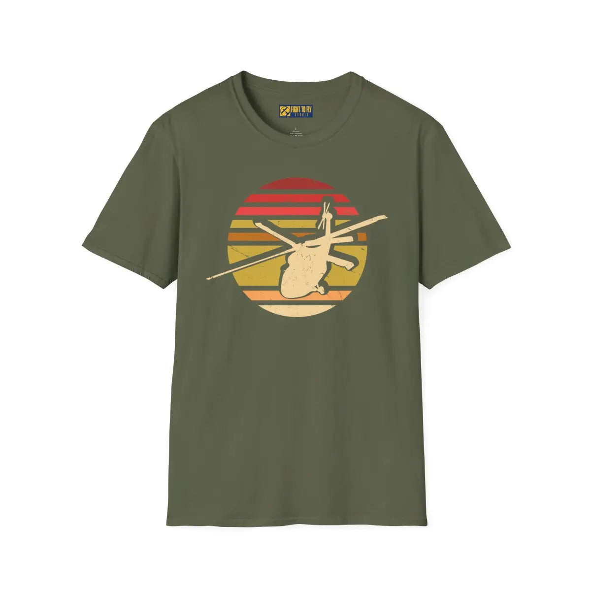 Retro Vibe Helicopter Graphic T-shirt - T-Shirt - Pilot gifts - WWII warbird t-shirt