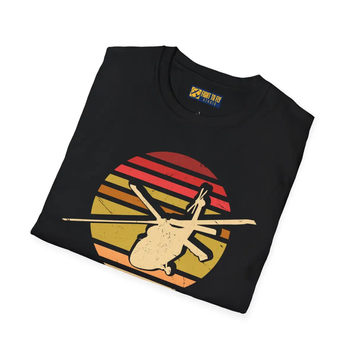 Retro Vibe Helicopter Graphic T-shirt - T-Shirt - Pilot gifts - WWII warbird t-shirt