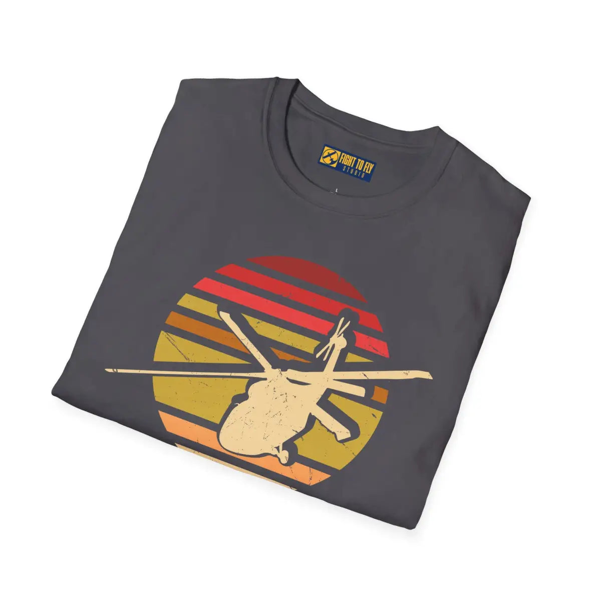 Retro Vibe Helicopter Graphic T-shirt - T-Shirt - Pilot gifts - WWII warbird t-shirt