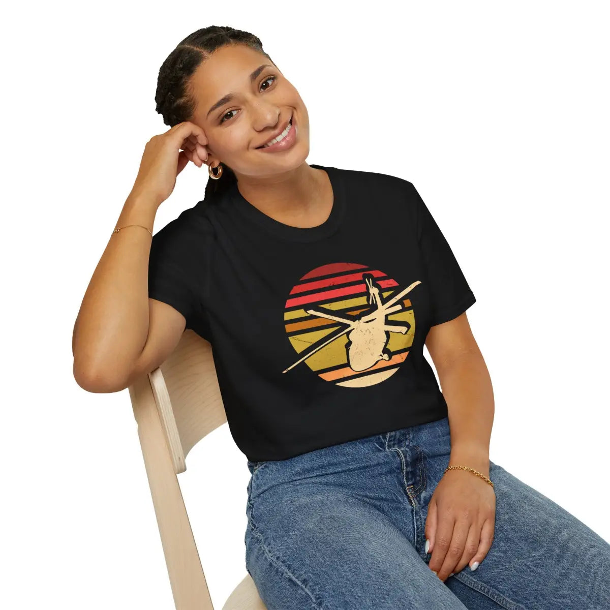 Retro Vibe Helicopter Graphic T-shirt - T-Shirt - Pilot gifts - WWII warbird t-shirt