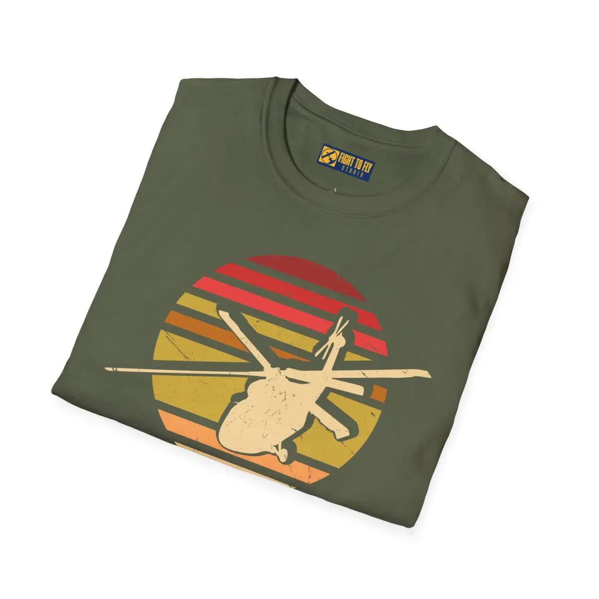 Retro Vibe Helicopter Graphic T-shirt - T-Shirt - Pilot gifts - WWII warbird t-shirt