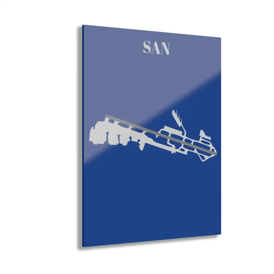 SAN - San Diego International Acrylic Print - Home Decor - Pilot gifts - WWII warbird t-shirt