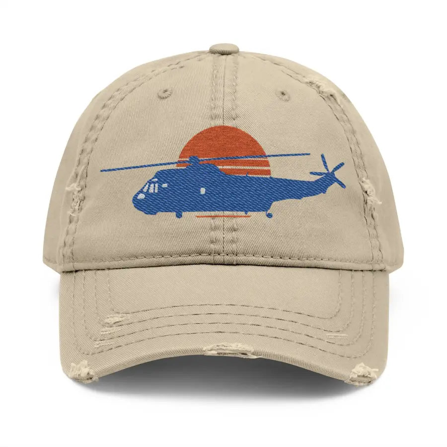 SH061 Sea King Distressed Hat (Embroidery) - Hats - Gifts for pilots - Aviation apparel