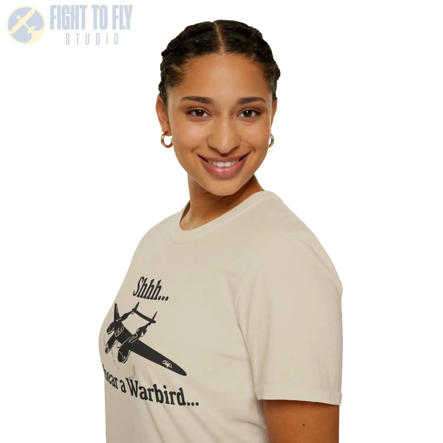 Shhh... I Hear a Warbird - P-38 - T-Shirt - Pilot gifts - WWII warbird t-shirt