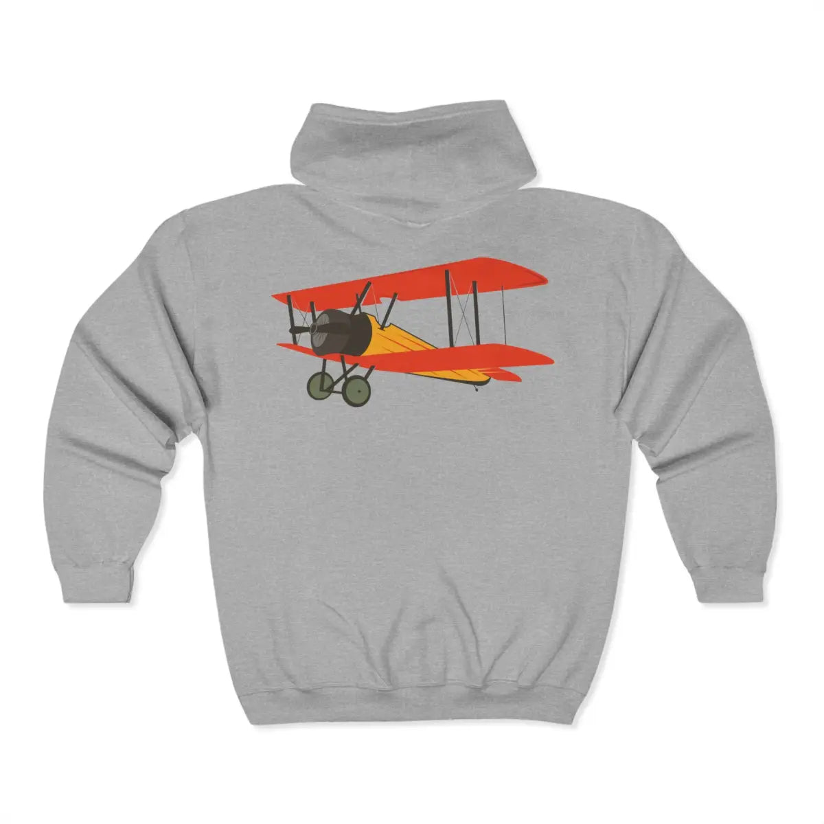 Sopwith Camel Full Zip Hoodie - Pilot gifts - WWII warbird t-shirt