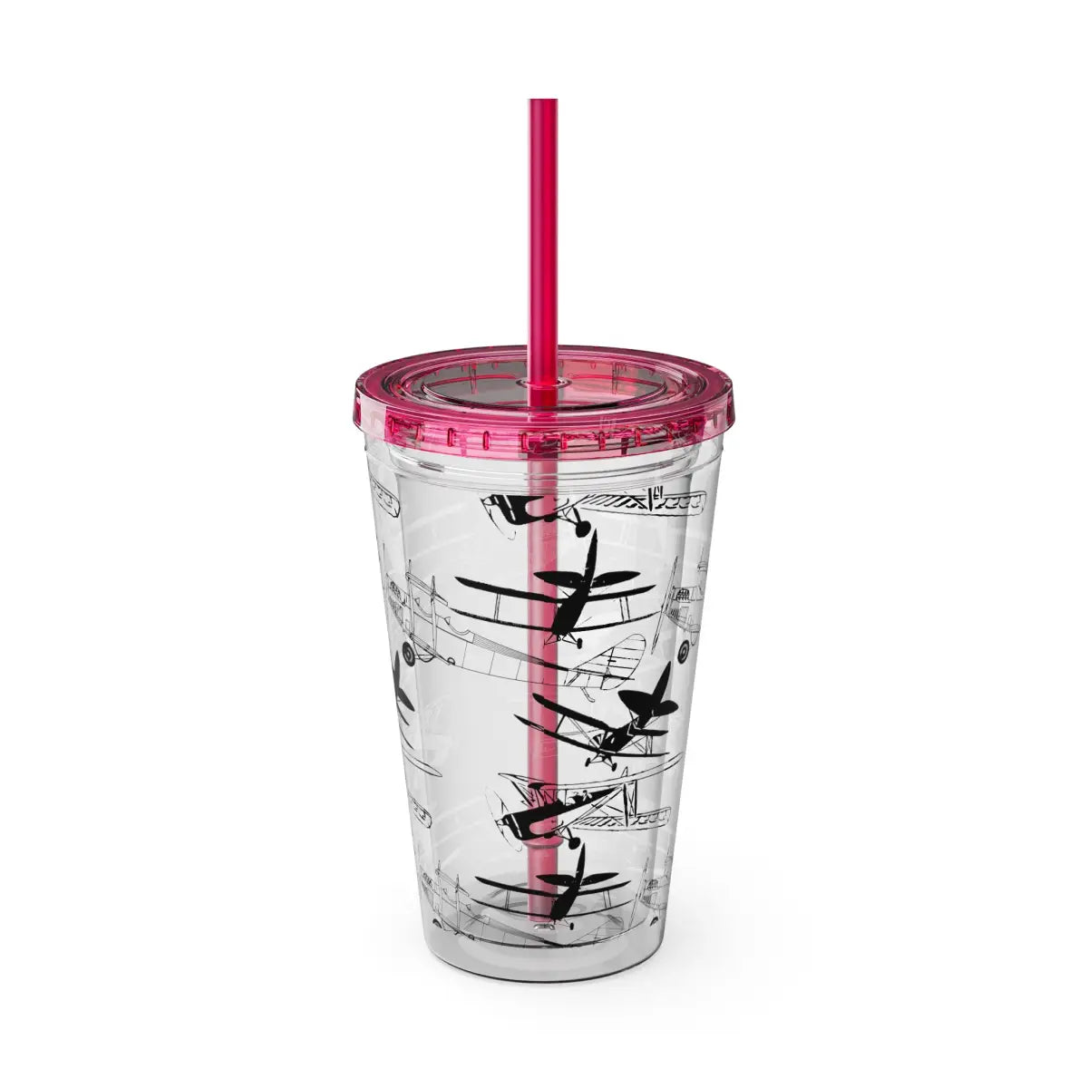 Sunsplash 16oz Tumbler with Straw - Stylish Drinkware for Daily Hydration - Mug - Pilot gifts - WWII warbird t-shirt