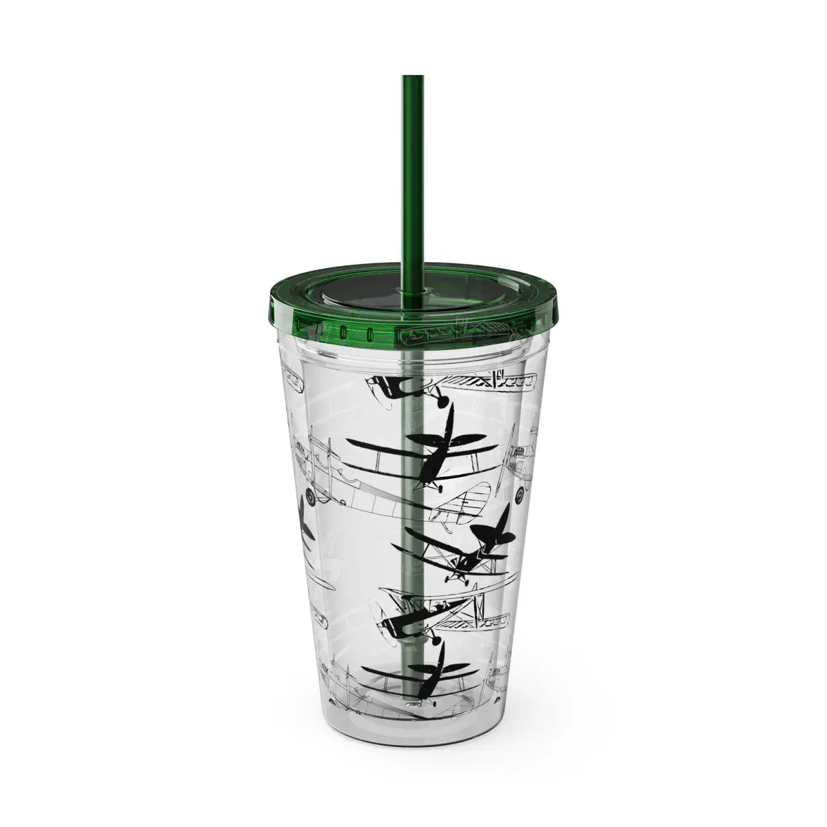 Sunsplash 16oz Tumbler with Straw - Stylish Drinkware for Daily Hydration - Mug - Pilot gifts - WWII warbird t-shirt
