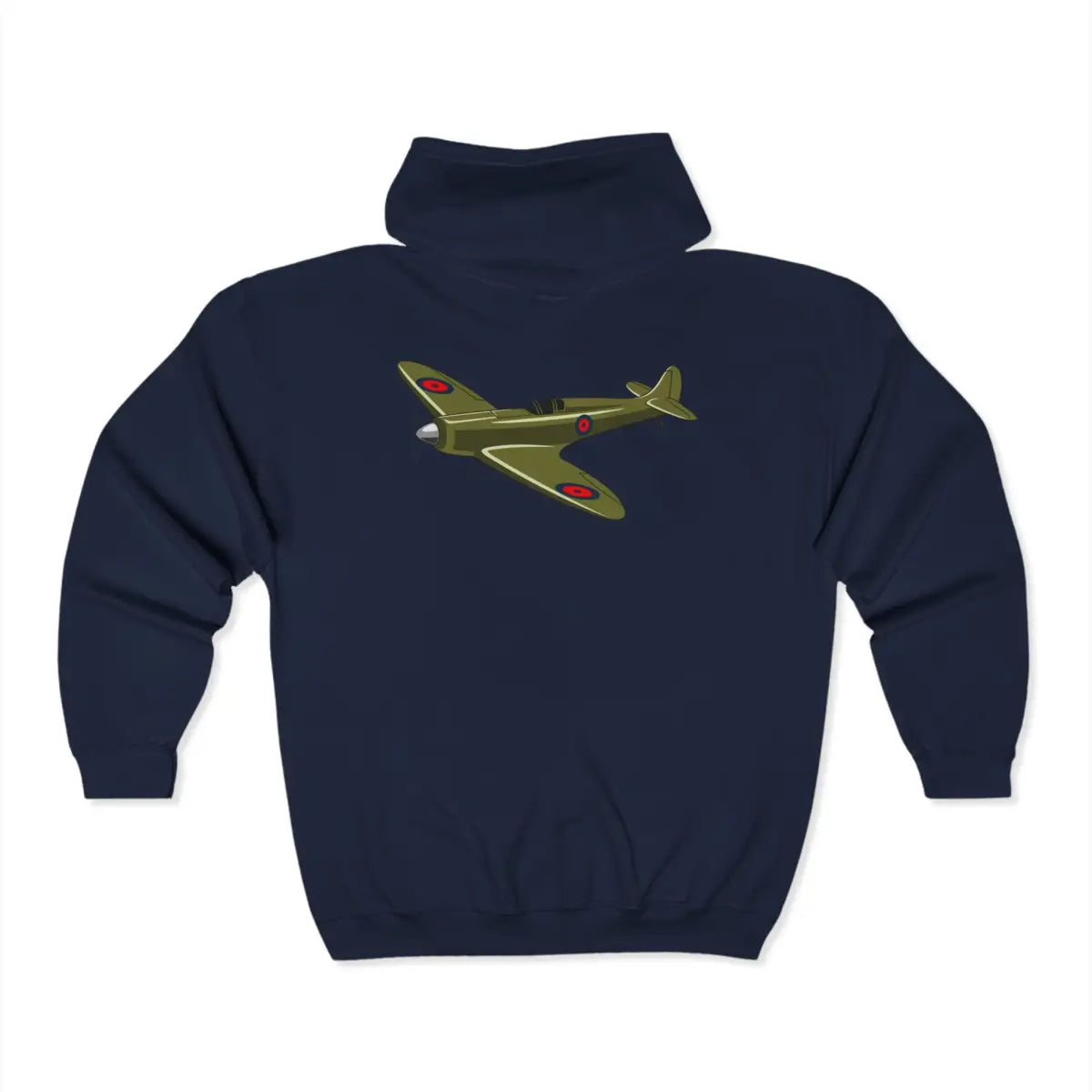 Supermarine Spitfire Full Zip Hoodie - Pilot gifts - WWII warbird t-shirt