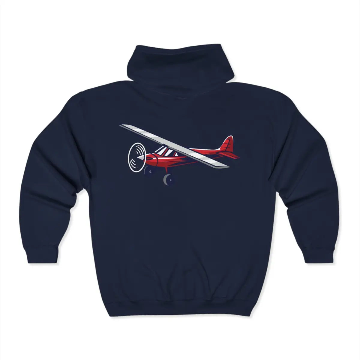 Taildragger Bush Plane Full Zip Hoodie - Pilot gifts - WWII warbird t-shirt