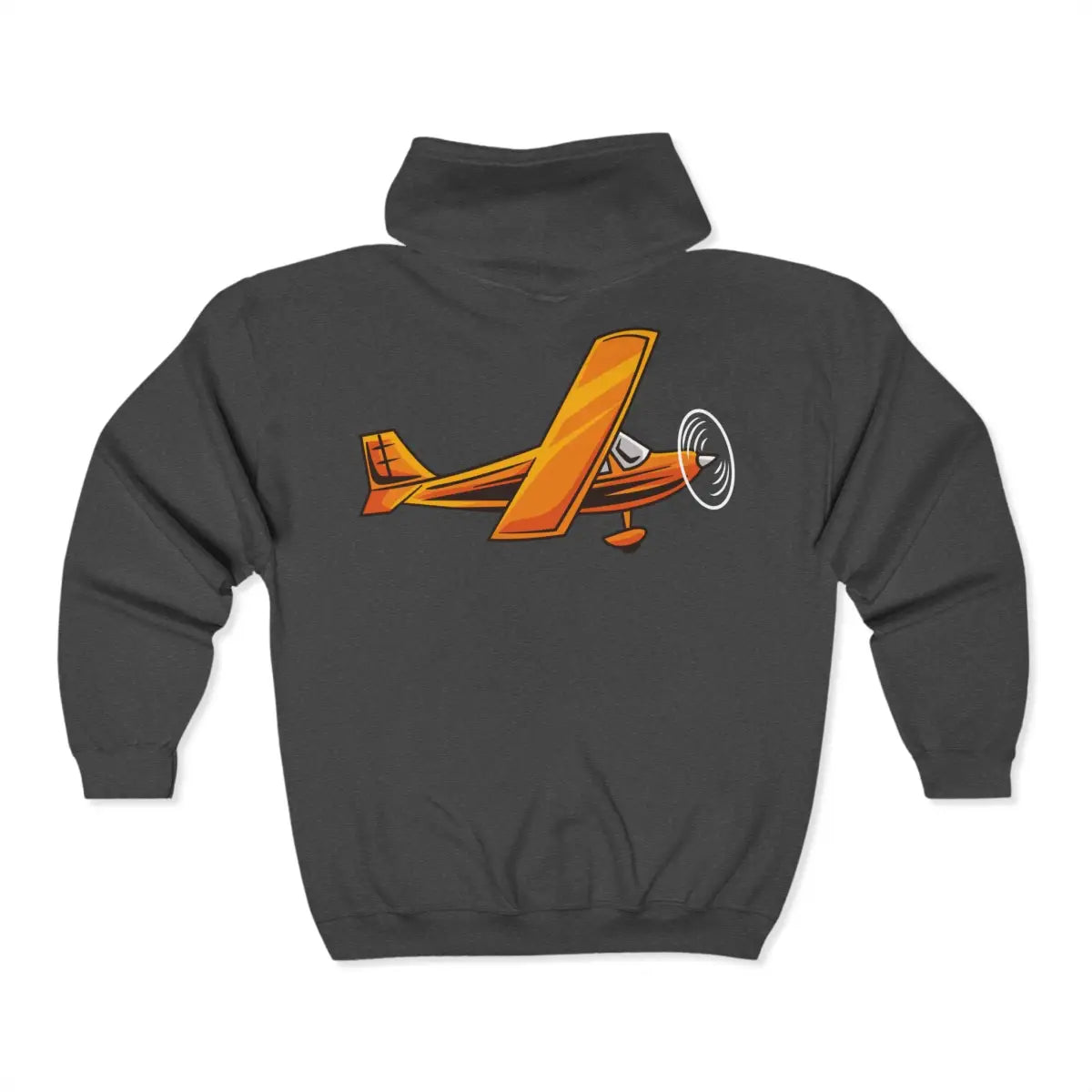 Taildragger Full Zip Hoodie - Pilot gifts - WWII warbird t-shirt