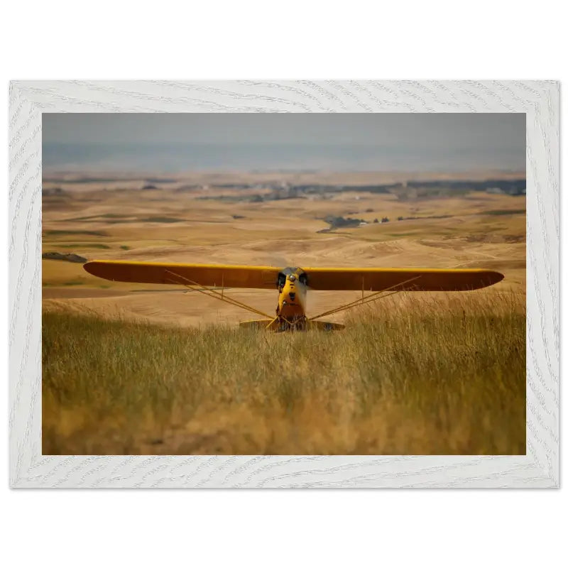 Uphill Approach: Piper J-3 Cub Overlooking the Palouse - Print Material - Gifts for pilots - Aviation apparel