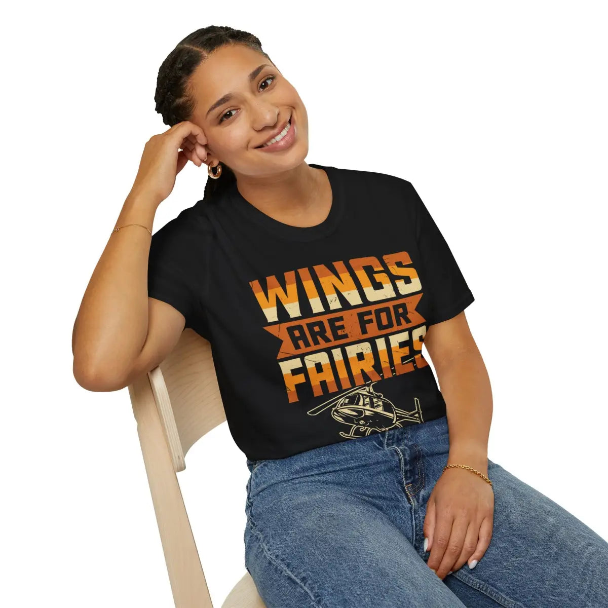 Wings Are for Fairies Helicopter Pilot T-Shirt - gifts - WWII warbird t-shirt