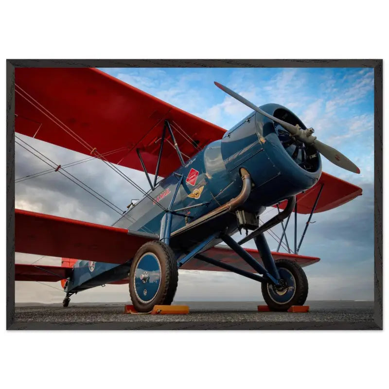 Golden Hour Grit: Stearman Speed Mail with Painterly Sky