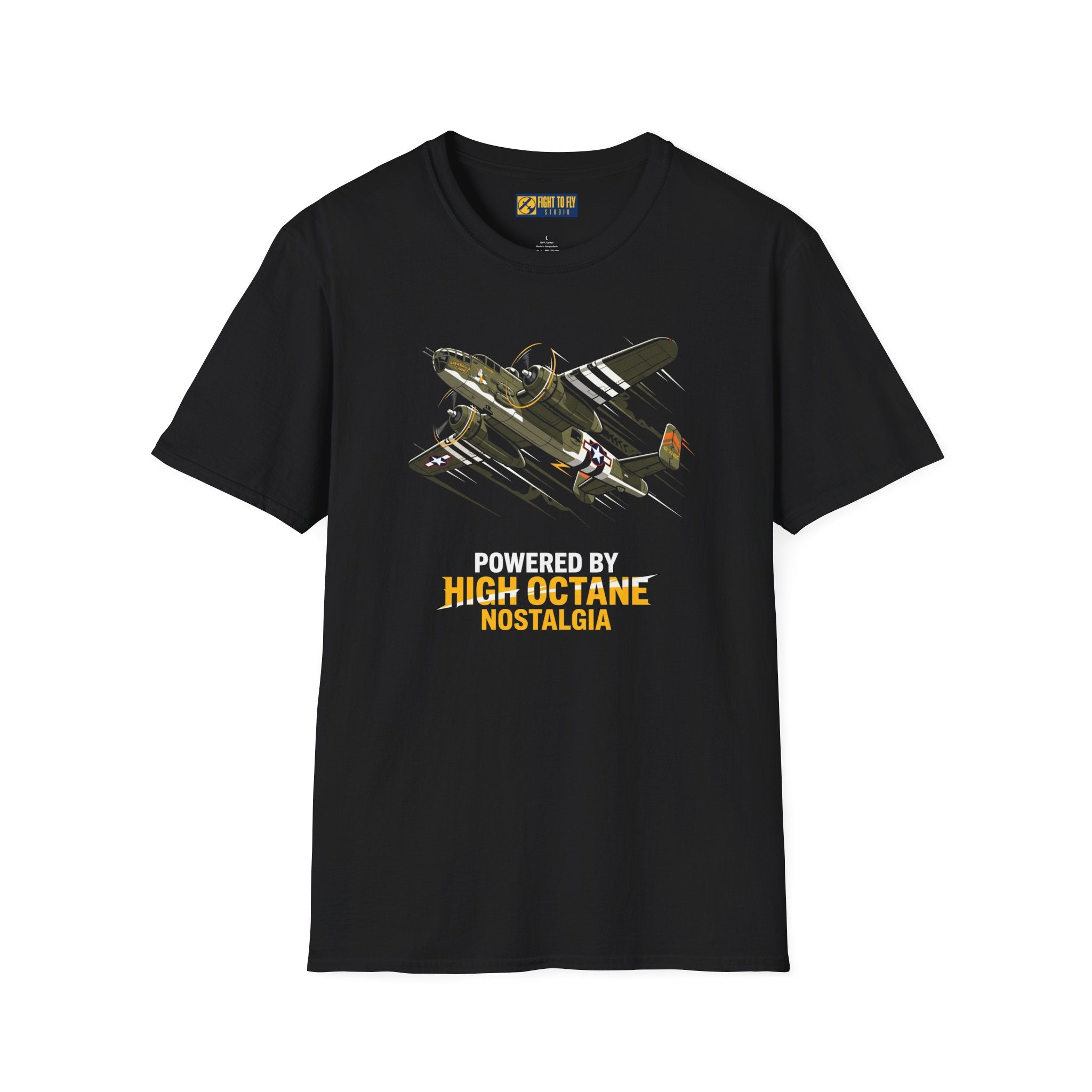 Powered by High Octane Nostalgia Warbird Tee