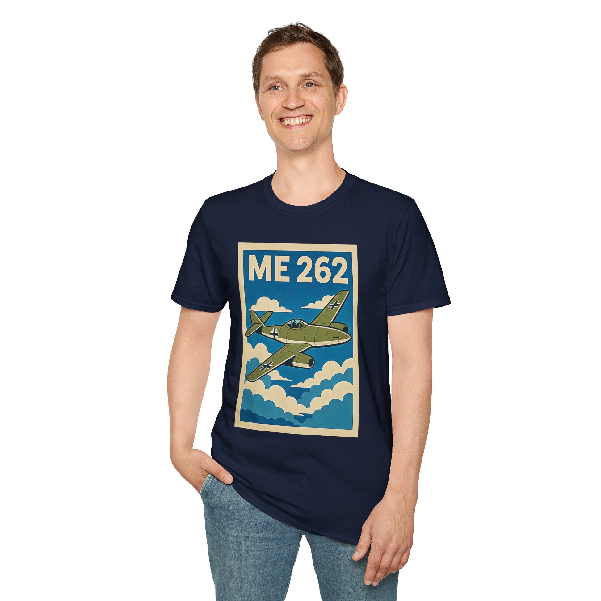 Me 262 Premium T-Shirt – WWII Jet Fighter Full Graphic Aviation Tee - Pilot gifts - warbird t-shirt