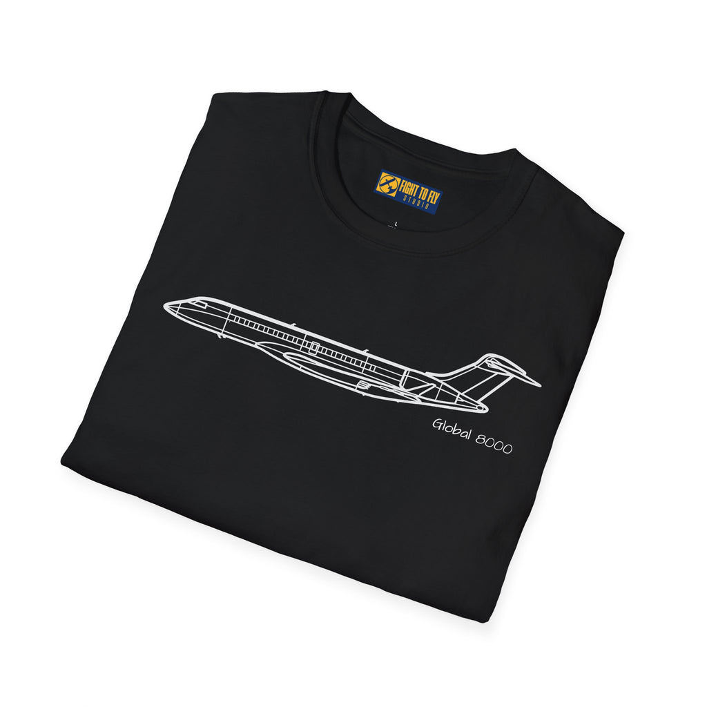Global 8000 T-Shirt – Global 8000 Flagship Business Jet Aviation Tee