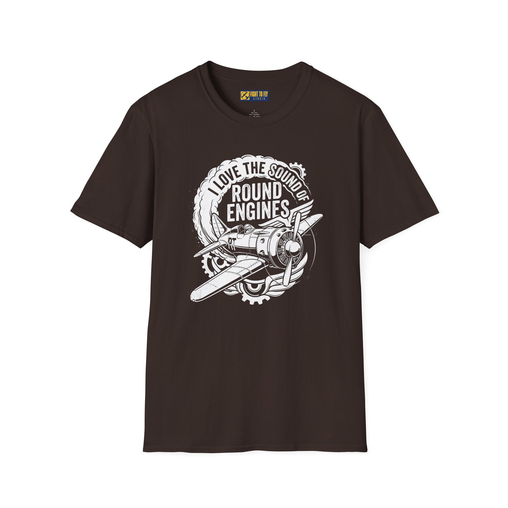 I Love the Sound of Round Engines Retro Aviation Tee