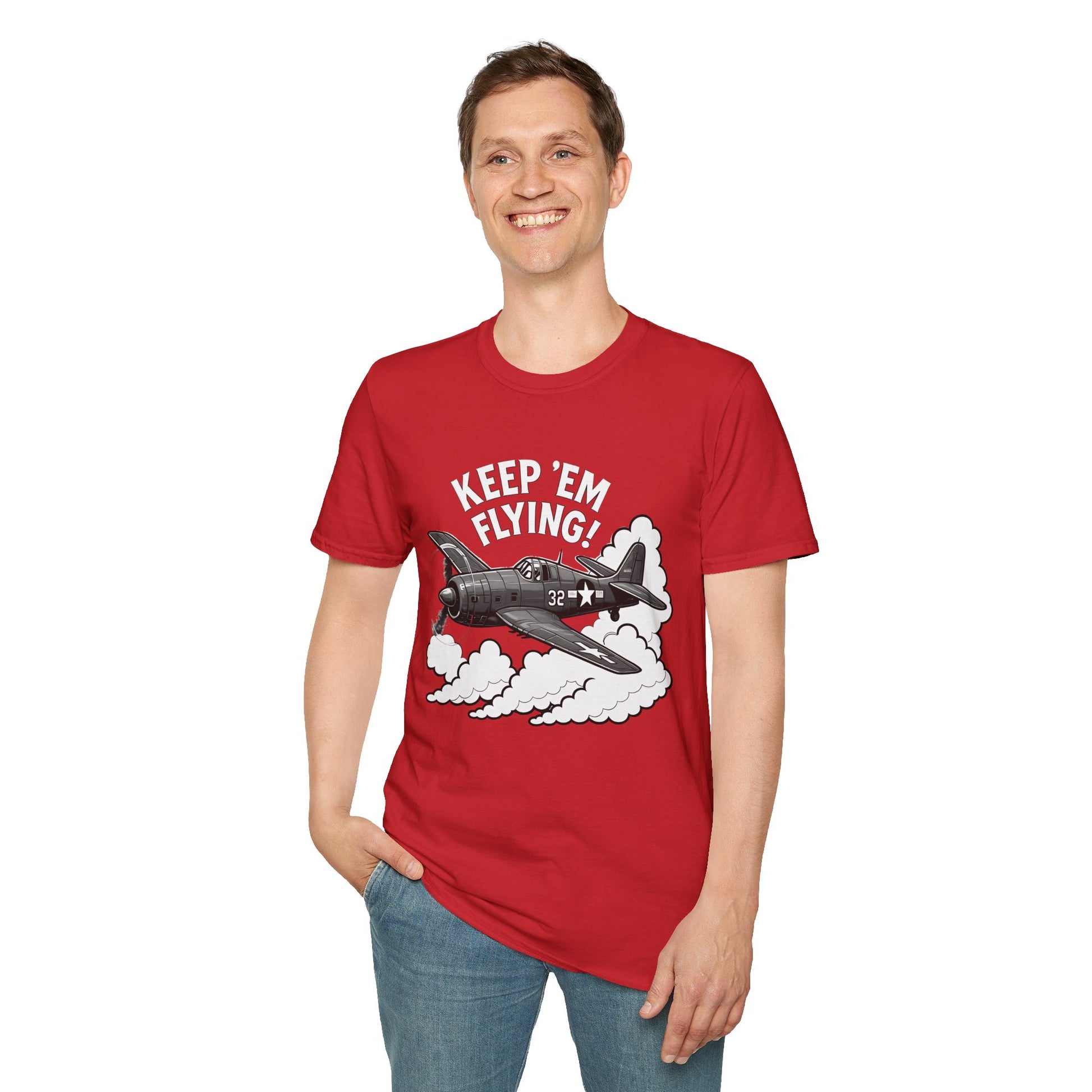 F6F Hellcat Premium T-Shirt – “Keep ’Em Flying!” WWII Naval Fighter Graphic Tee - Pilot gifts - warbird t-shirt