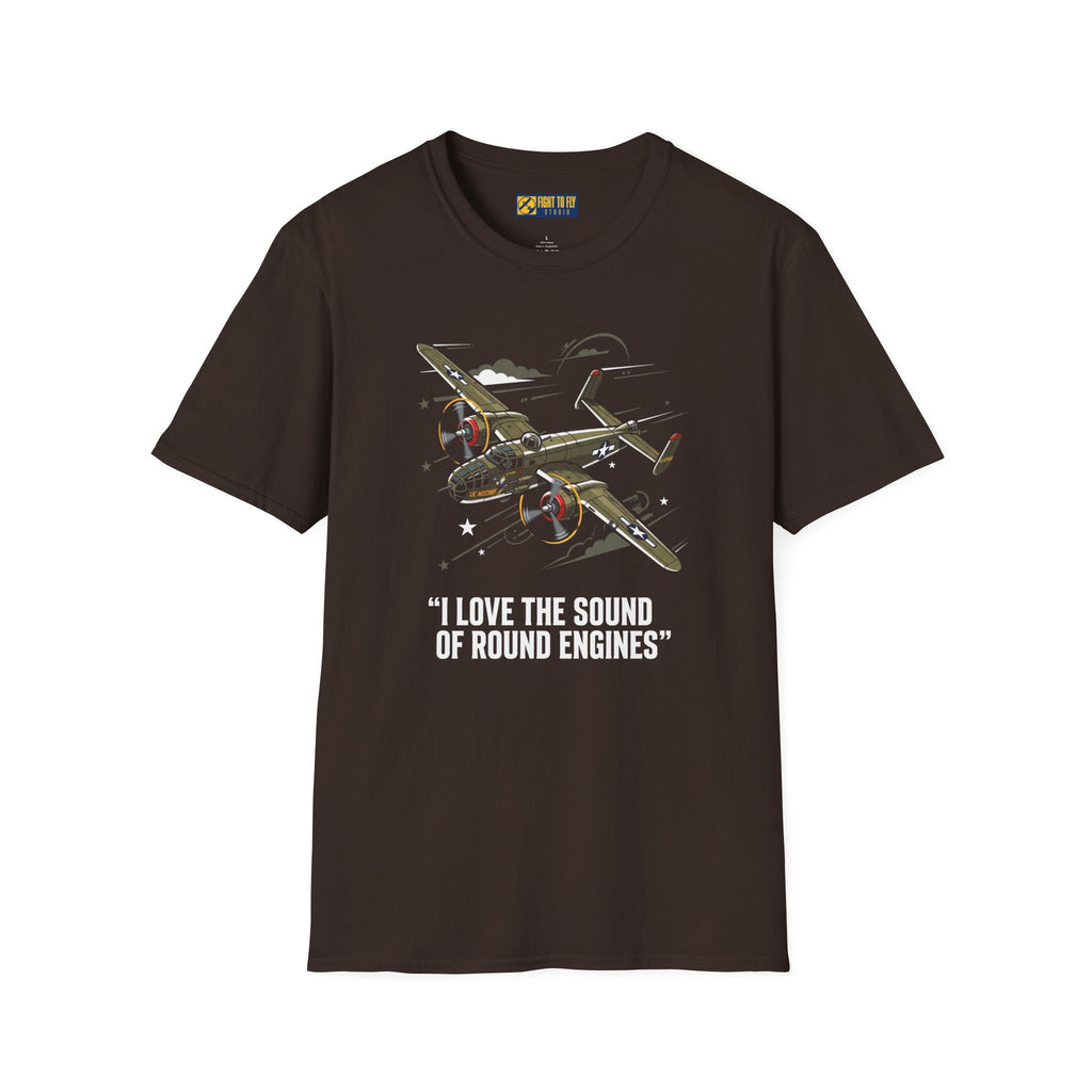 I Love the Sound of Round Engines Bomber Tee