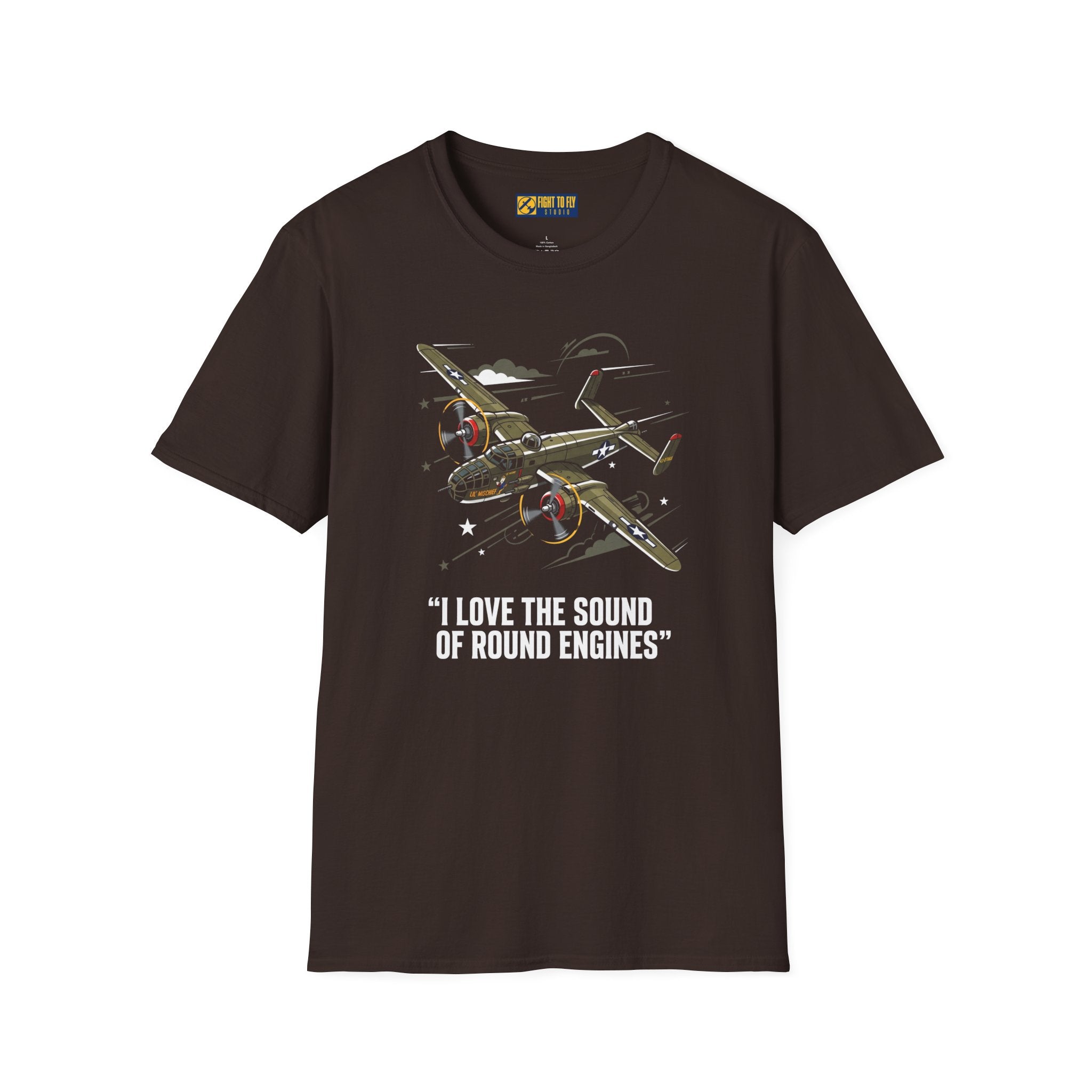 I Love the Sound of Round Engines Bomber Tee