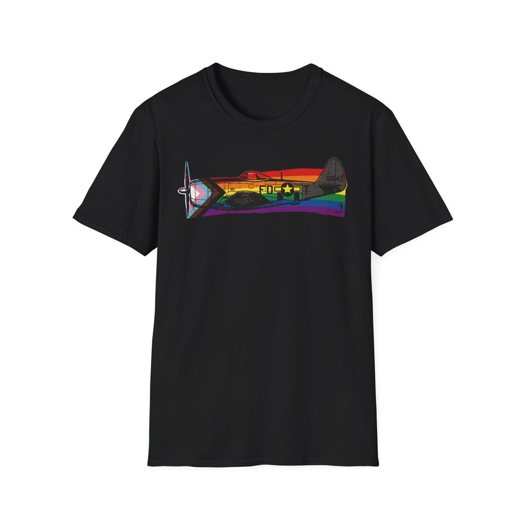 P-47 Thunderbolt Progress Pride Vintage Warbird T-Shirt