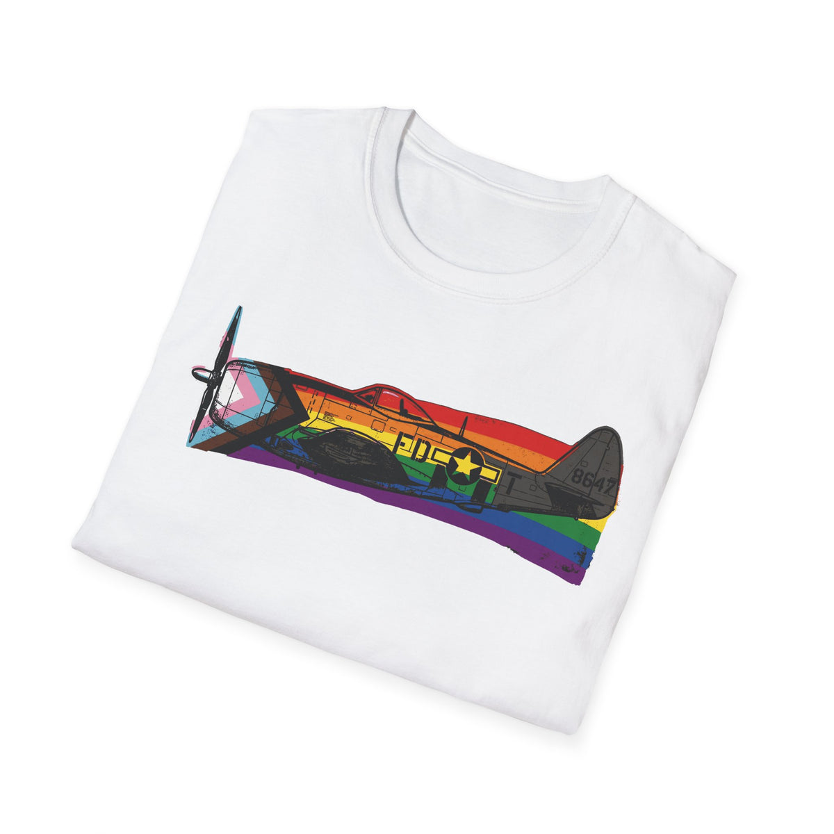 P-47 Thunderbolt Progress Pride Vintage Warbird T-Shirt