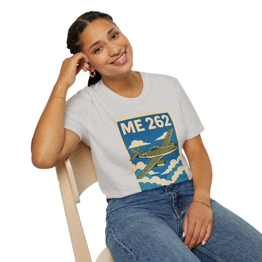 Me 262 Premium T-Shirt – WWII Jet Fighter Full Graphic Aviation Tee - Pilot gifts - warbird t-shirt